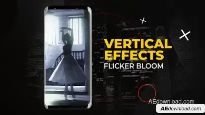 Vertical Flicker Bloom Effects Premiere Pro template preview