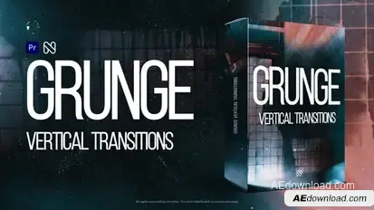 Vertical Grunge Transitions - TikTok, Reels, Shorts, Stories for Premiere Pro Premiere Pro template preview