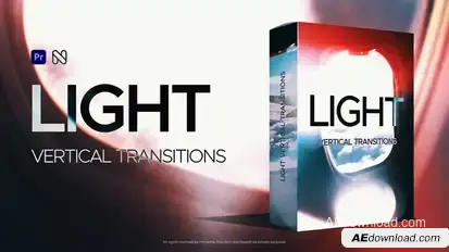 Vertical Light Transitions - TikTok, Reels, Shorts, Stories for Premiere Pro Premiere Pro template preview
