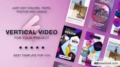 Vertical Magenta Promo Violet Openers template preview