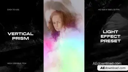 Vertical Prism Gradient Light Effect Elements template preview
