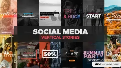 Vertical Promo Video Displays template preview