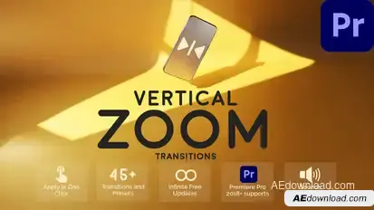 Vertical Zoom Transitions for Premiere Pro Premiere Pro template preview