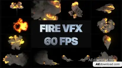 VFX Fire Pack | After Effects Video Displays template preview