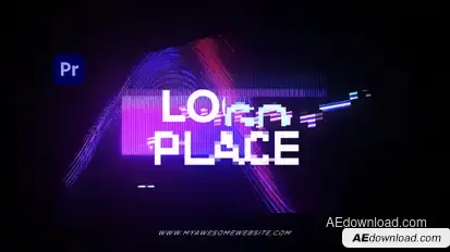 VHS Grunge Gaming Logo Premiere Pro template preview