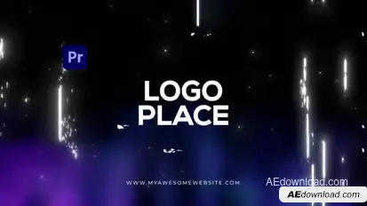VHS Logo Glitch Premiere Pro template preview
