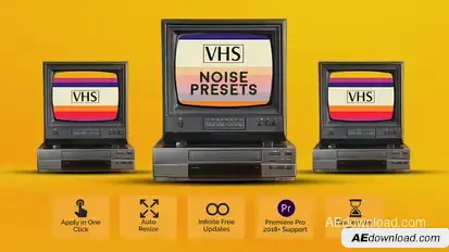 VHS Noise Presets Premiere Pro template preview