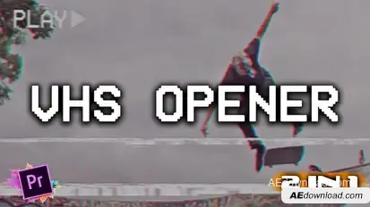 VHS Opener Premiere Pro template preview