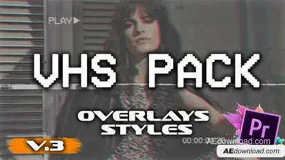 VHS Pack: effects, overlays v.3 Premiere Pro template preview