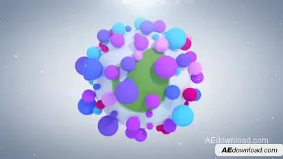 Vibrant Particles Logo Reveal Video Displays template preview