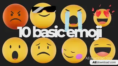 10 Basic Emoji Elements template preview