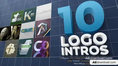 10 Cinematic 3D Logo Intros Pack Logo Stings template preview