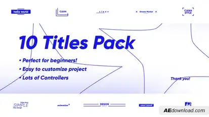 10 Classic Titles Pack | After Effects Titles template preview