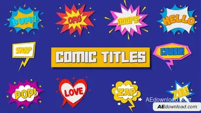 10 Comics Titles Titles template preview