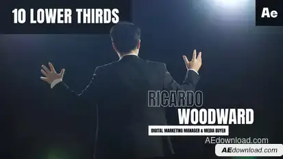 10 Corporate Lower Thirds - After Effects Elements template preview