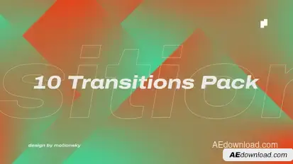 10 Energetic Transitions | After Effects Elements template preview