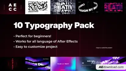 10 Excellent Typography Pack | After Effects Titles template preview