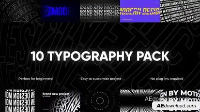 10 Great Kinetic Typography Pack | After Effects Elements template preview