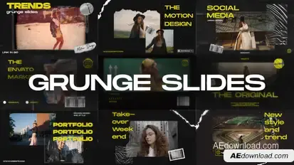 10 Grunge Slides Openers template preview