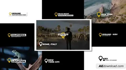 10 Location Titles | After Effects Titles template preview