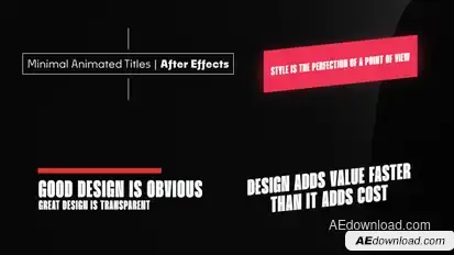 10 Minimal Animated Titles | After Effects Titles template preview