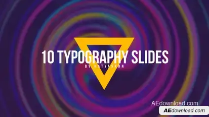 10 Modern Gradient Typography Slides - After Effects Elements template preview