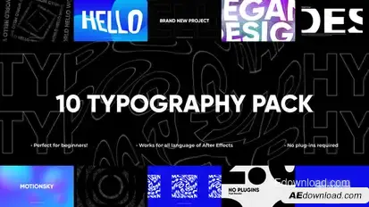 10 Perfect Typography Pack | After Effects Titles template preview