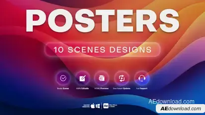 10 Posters Scenes broadcast-packages template preview