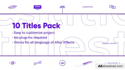 10 Quaint Titles Pack | After Effects Titles template preview