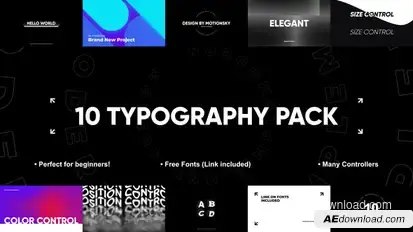 10 Special Typography Pack | After Effects Titles template preview