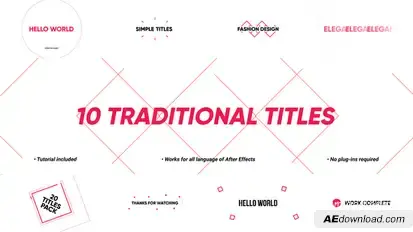 10 Traditional Titles | After Effects Titles template preview