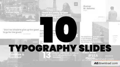 Videohive 10 Typography Slides | AE Titles template preview