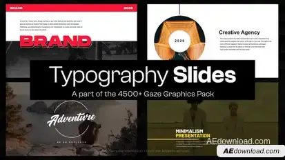 10 Typography Slides IX broadcast-packages template preview