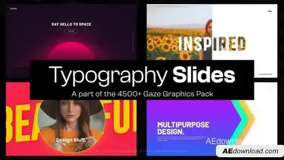 10 Typography Slides V broadcast-packages template preview