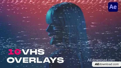 10 VHS Overlays Elements template preview