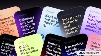 10 Widget Cards | After Effects Titles template preview