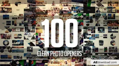 100 Clean Photo Openers - Logo Reveal Pack Openers template preview
