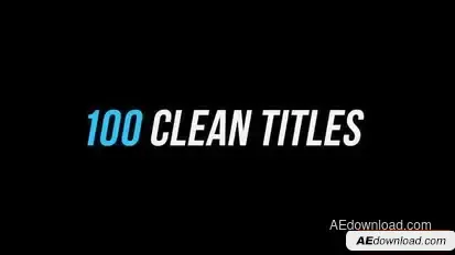 Videohive 100 Clean Titles в”‚ After Effects Version Titles template preview