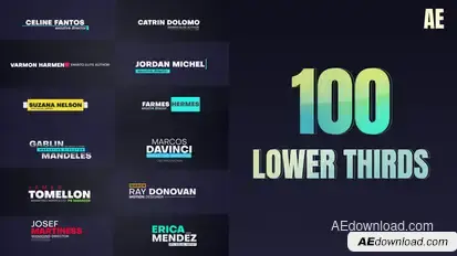 100 LowerThirds Titles template preview