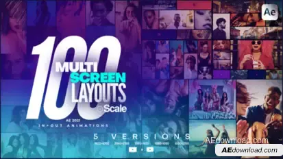 100 Multi-Screen Layouts // Scale broadcast-packages template preview