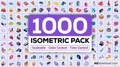 1000 Isometric Icons Pack Elements template preview