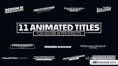 11 Animated Titles | After Effects Titles template preview