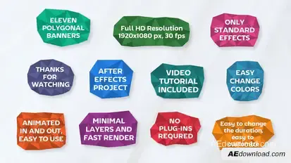 11 Polygonal Banners Titles template preview