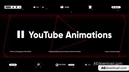 11 Useful YouTube Animations | After Effects Titles template preview