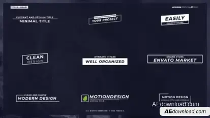 12 Modern Titles | After Effects Titles template preview