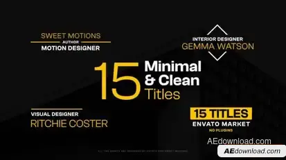 Videohive 15 Minimal and Clean Titles Titles template preview