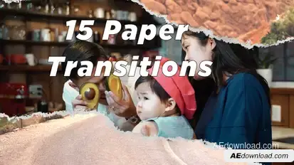 15 Paper Transitions Elements template preview