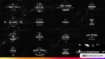 15 Vintage Titles Pack 2 Titles template preview
