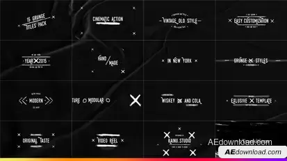 15 Vintage & Grunge Titles Pack Titles template preview