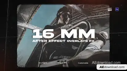 16mm Film Overlay Effect Elements template preview